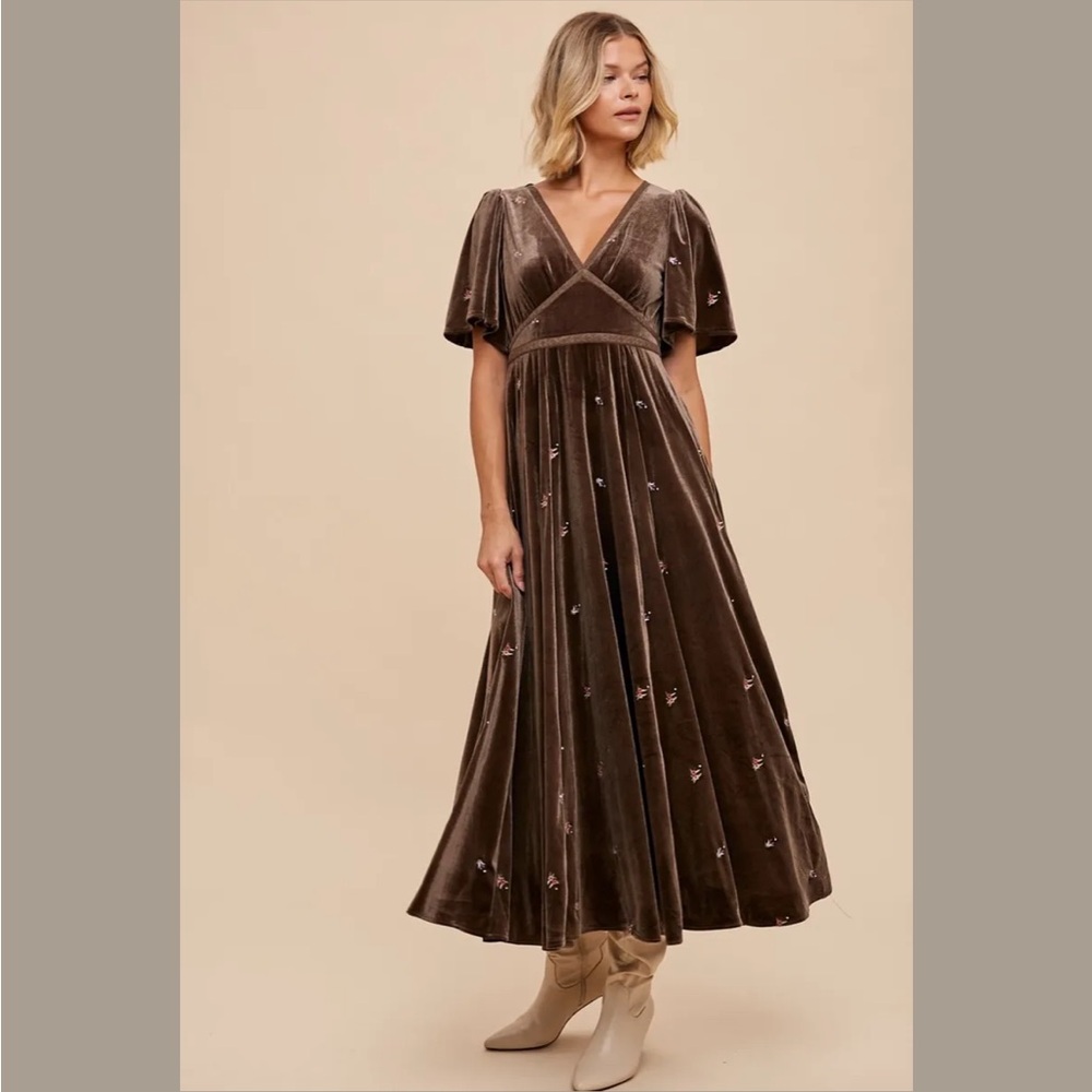 In Loom Velvet Dress